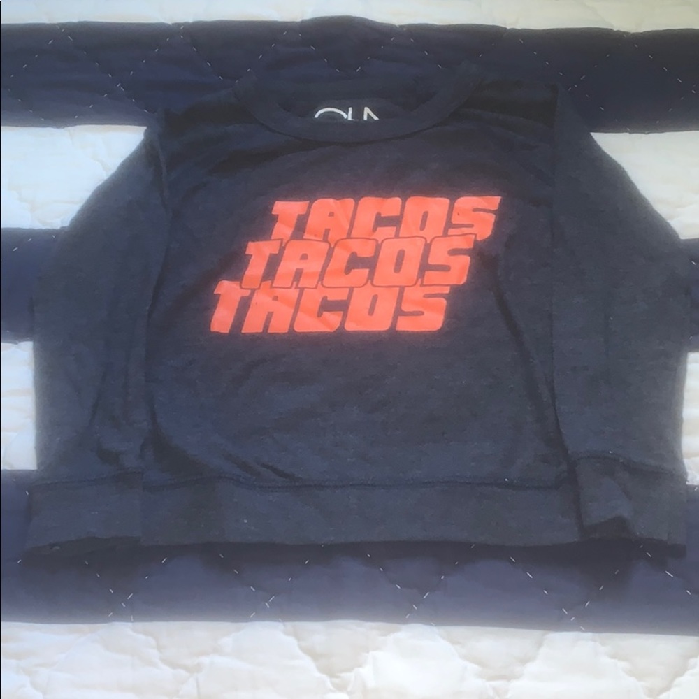 Long sleeve toddler tacos tee
